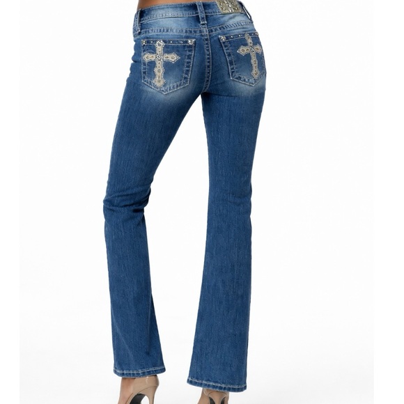 Miss Me Women's Jeans 28X32 Prosecco Cross Mid-Rise Bootcut NWT - Picture 3 of 12